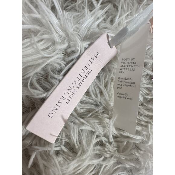 NEW Victorias Secret Supersoft Body Maternity Nursing Wireless Lace Bra Pink 32D - Picture 5 of 6